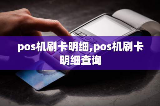 pos机刷卡明细,pos机刷卡明细查询-第1张图片-POS机中心