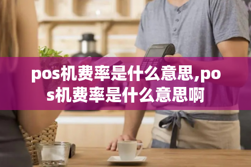 pos机费率是什么意思,pos机费率是什么意思啊-第1张图片-POS机中心