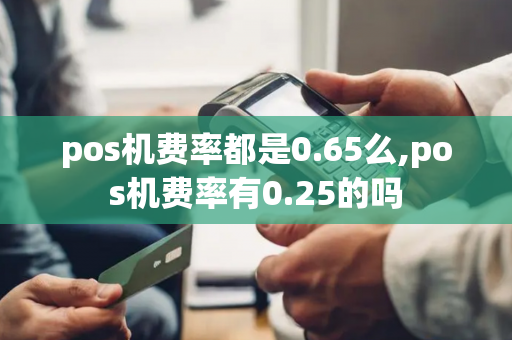 pos机费率都是0.65么,pos机费率有0.25的吗-第1张图片-POS机中心