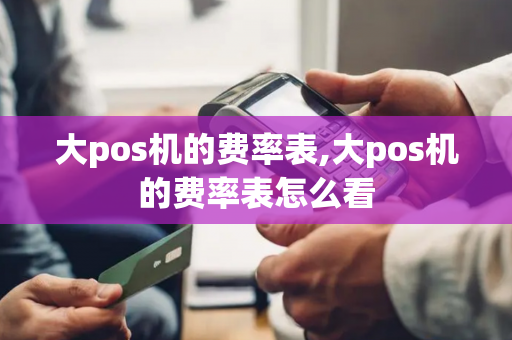 大pos机的费率表,大pos机的费率表怎么看